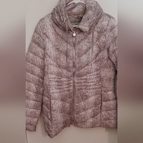 Bernardo snake print puffer jacket size large NWOT - Picture 3 of 9